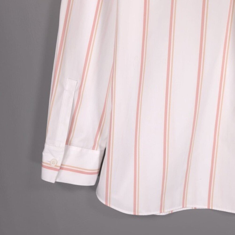 LAFAYETTE 148 NEW YORK‎ Women’s Velma LS Skylark Striped Button-Front MEDIUM - Picture 10 of 11